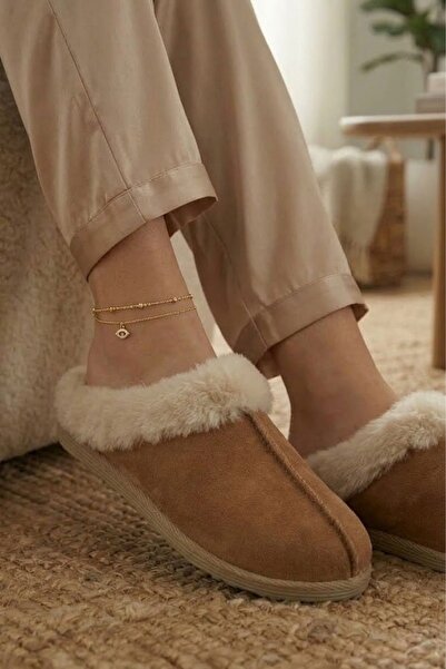 Modafırsat Luxury Women's Winter Slippers Furry Thermal Soft Casual Home Slip...