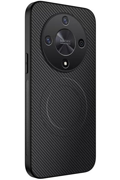 GENERAL غطاء حماية مغناطيسي من ألياف الكربون لهاتف Honor X9D، نحيف وخفيف مع خ...