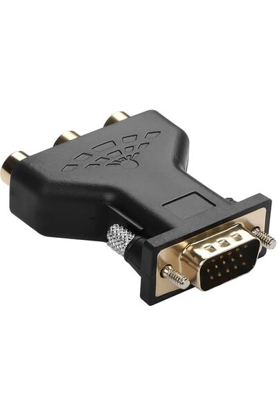 X SPRING محول VGA إلى RCA، كابل محول فيديو وصوت من VGA إلى 3 RCA، للتلفزيون و...