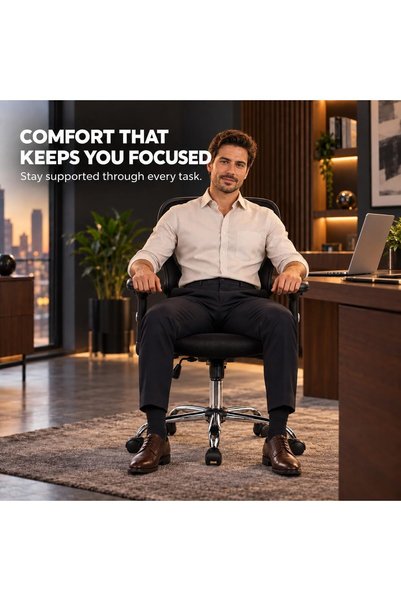 THE RED CREW Red Crew Ergo-M-CH Ergonomic Mid-Back Office ChRed Crew Ergo-M-CH Ergonomic Mid-Back Office Chair, B