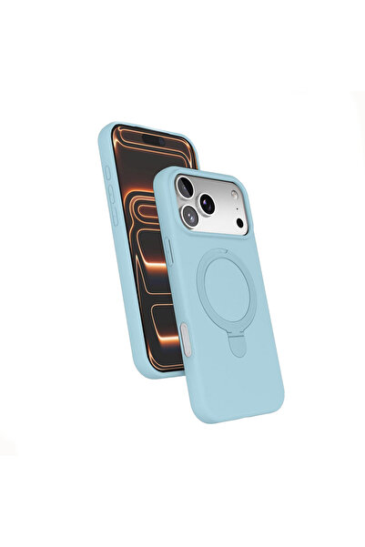 zore iPhone 18 Pro Max Case with 360 Degree Rotating Stand Magsafe Camera Lens Protection Silicone Omsy