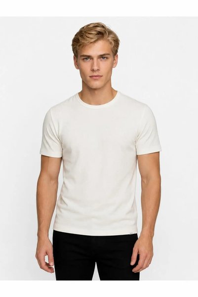 Loft Ανδρικό λευκό μπλουζάκι Lf 2036356 Off White M Tss