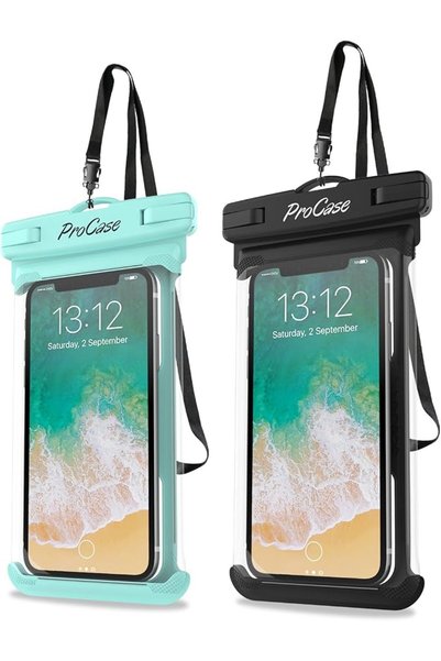 Procases حافظة هاتف مقاومة للماء من ProCase (عبوة من قطعتين) لهواتف آيفون وجا...