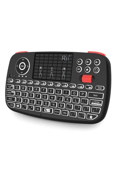 RIITEK Ασύρματο μίνι πληκτρολόγιο i4 φωτιζόμενο Bluetooth & 2.4GHz μαύρο