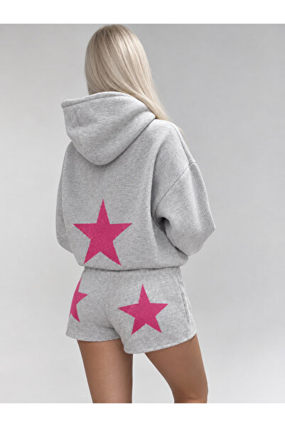 sterk Arkası yıldız baskılı sweatshirt