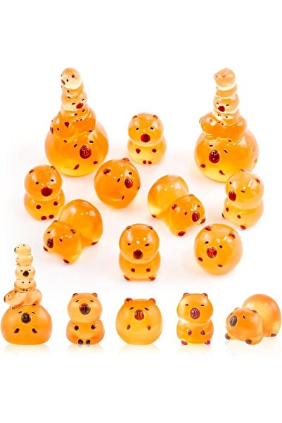 TERRIFI 10-Pcs Mini Resin Animals Capybara, Capybara Miniature Figures, Lumin...