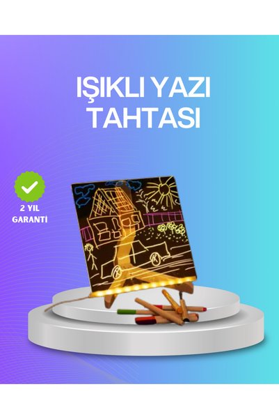 teknodayım Çocuklar ve Yetişkinler İçin USB LED Işıklı Çizim Panosu