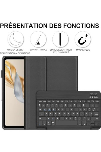 Aookay غطاء لوحة مفاتيح عربية وإنجليزية مع لوحة لمس لجهاز Honor Pad X9a مقاس 11.5 بوصة إصدار 2025، غطاء ذكي رفيع مع