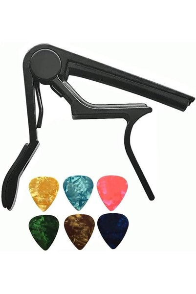 TERRIFI Guitar Capo 2 Pack with 6 Picks, Trigger Quick Change Clamp Compatibl...