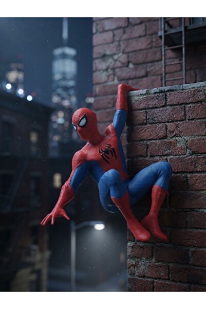 Genel Markalar Oktoforge 3D Tasarım Duvara Tırmanan Spider-Man Figür (10CM)