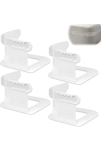 TMOHRA Bed Sheet Holder 4 Pieces Bed Sheet Holder Set with Lock, Heavy Duty N...