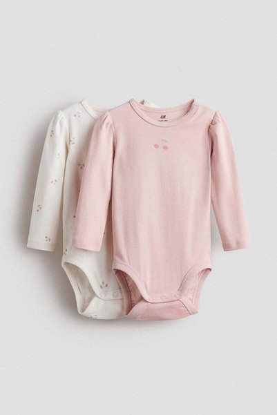 H&M 2-pack long-sleeved bodysuits