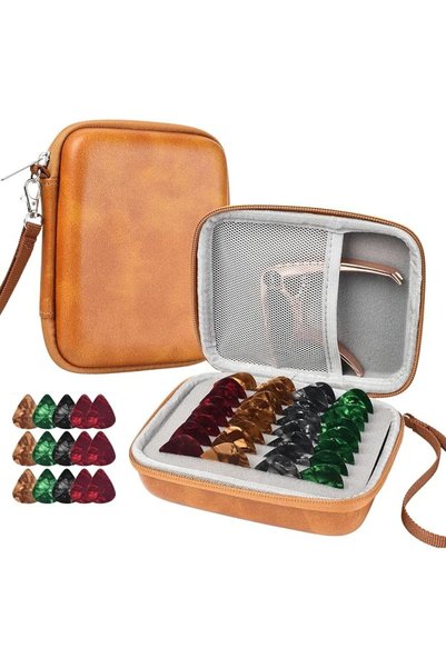 TERRIFI Guitar Pick Holder Case for Acoustic & Electric Guitar, Compact Hard ...