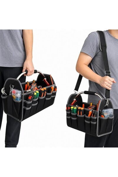 GENERAL Tool Bag Open Top Tool Organizer with 26 Pockets Multifunctional Repa...
