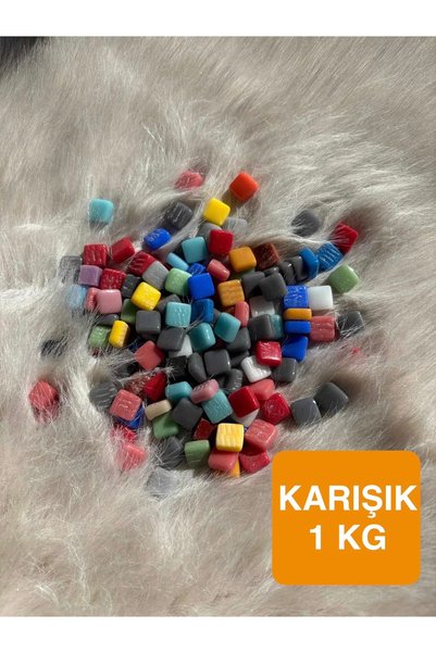 Karsan Mozaik Sanatsal Mozaik - CM Karışık Mix 1x1cm (1 KG) Mozaik Taş