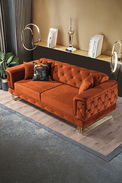 İYENA HOME LİVİNG Stella Chester Sırt Mekanizmalı Üçlü Koltuk Kanepe