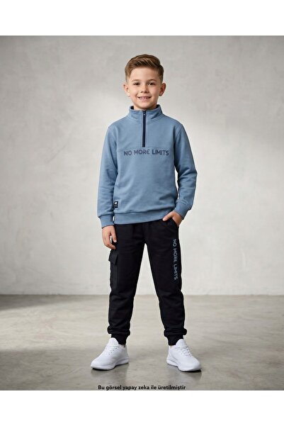 Ege Bebek Boys 10-11-12-13-14 Years Old, 2-Piece Tracksuit Set with Zippered ...