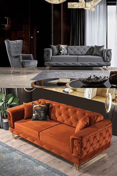 İYENA HOME LİVİNG Stella Chester 3+3+1+1 Sırt Mekanizmalı Koltuk Takımı