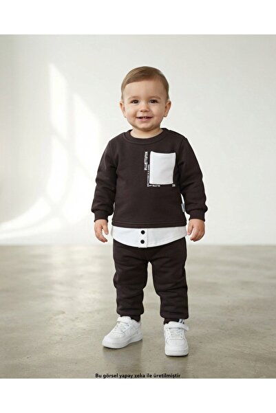 voyyo kids baby Boy's 1-2-3-4 Years Old Winter 3 Threaded Knitted 2-Piece Top...