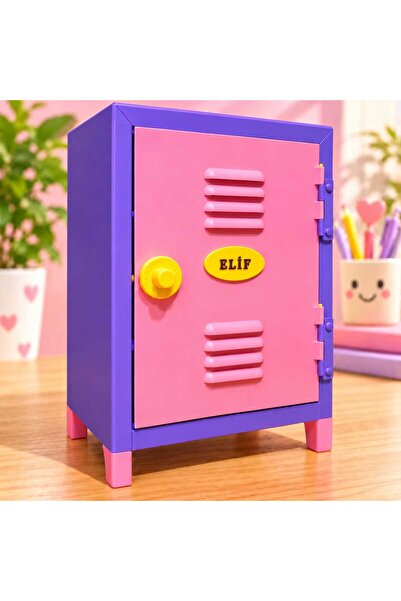 Kişiye Özel İsimli Mini Dolap Organizer Masaüstü Kırtasiye Makyaj Düzenleyici