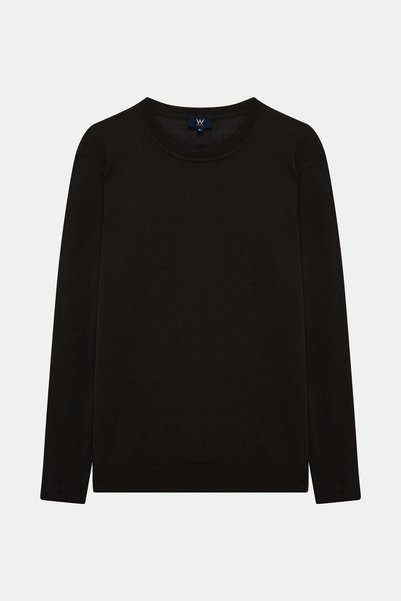 W Collection KAHVE BİSİKLET YAKA UZUN KOLLU YÜN KAZAK