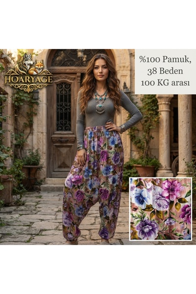 hoaryage Authentic Village Salwar 100% Cotton Viscose Floral Patterned Comfor...