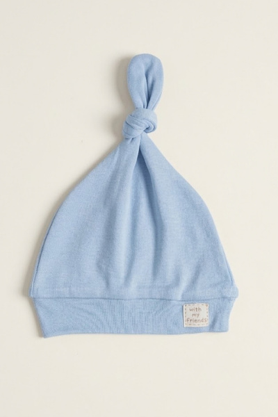 LOGO AKSESUAR Unisex Baby 100% Cotton Interlock Knotted with My Friends Beani...