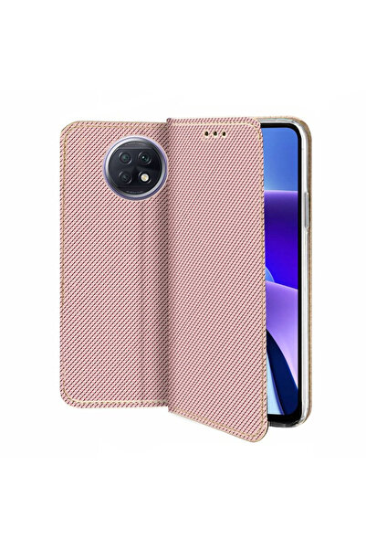 ERBORD Husă portofel pentru Xiaomi Redmi Note 9T 5G, Auriu roz