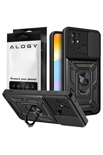 ALOGY Husă Camshield cu inel de susținere și protecție cameră pentru Xiaomi R...