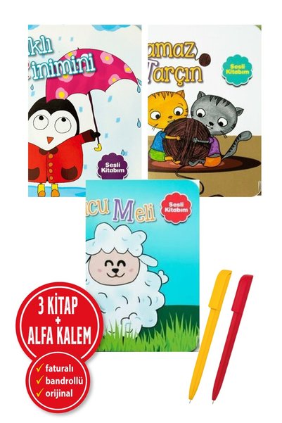 Net Çocuk Yayınları Alfa Kalem+ KOLEKTİF 3 Kitap Set (كتابي الصوتي - يوبيكو م...