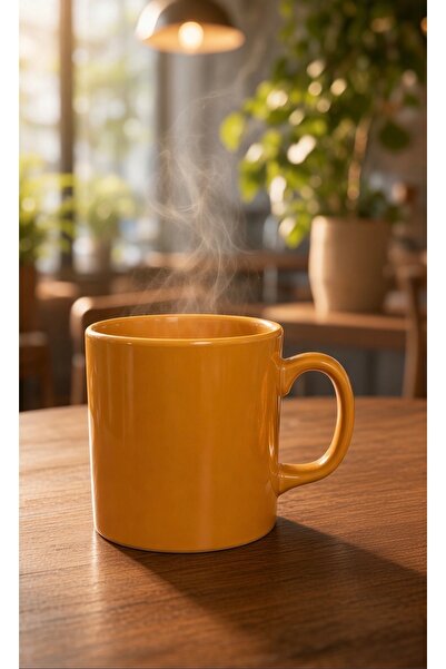 Trend Home Life Yellow Mug 10 cm (300 ml) Ceramic