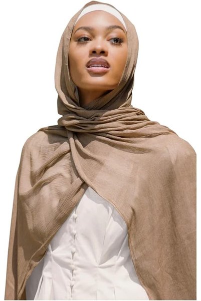 GENERAL Txameru Hijab for Women Hijab Scarf Muslim Rayon Crinkle Hijab with F...