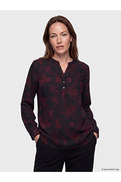 LC Waikiki Alita City with a Difference, Lcw Grace Burgundy Floral Cowl Neck ...