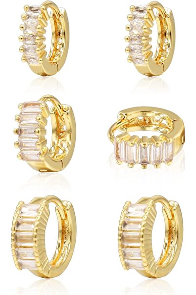 GENERAL Kr Student 18K Gold Plated Small Hoop Earrings for Women