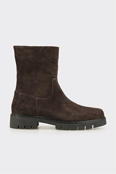 Elle Shoes Antrasit Deri Kadın Günlük Bot