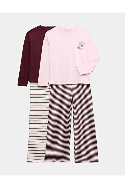 Marks & Spencer 2'li Çizgili Desenli Pijama Seti
