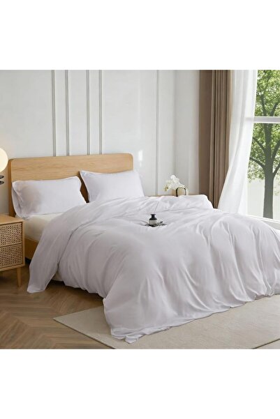 Simple&Opulence غطاء لحاف مقاس فردي 100% فيسكوز مستخلص من الخيزران، قطعتين نق...