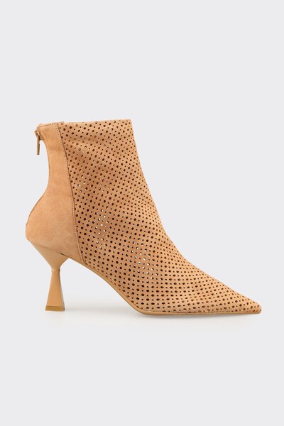 Elle Shoes Taba Deri Kadın Western Bot