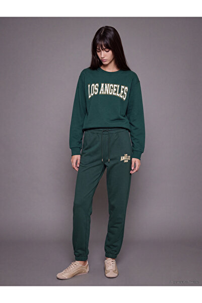 LC Waikiki Two Mt Shop Quality Xside Green Los Angeles Printed Women's Jogger...