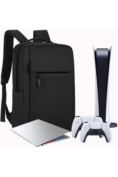 Generic Gaming Backpack for PS5, Large Capacity Carrying Storage Bag with USB...