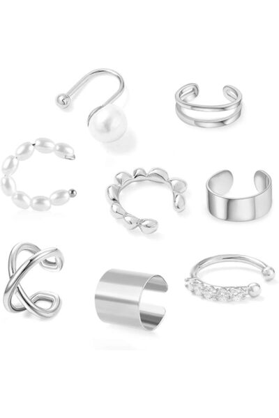 GENERAL Stainless Steel Fake Pierced Earrings, Non Pierced Earrings Set, Clip...