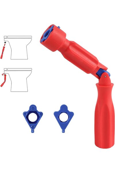 Generic 1 Set Toilet Seat Tightening Tool &1 Replacement Heads Toilet Seat Sp...