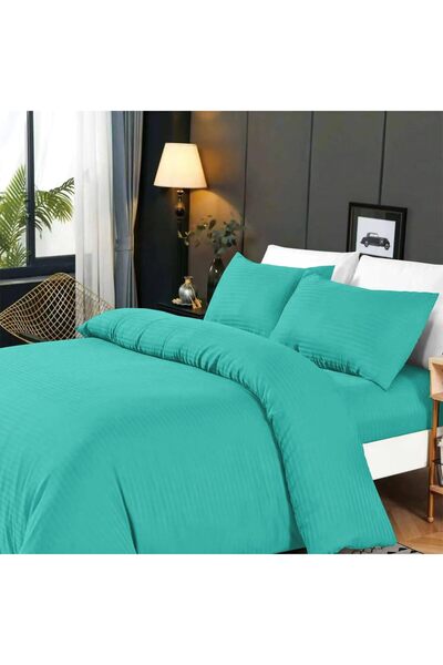 Generic طقم غطاء لحاف من الألياف الدقيقة مكون من 4 قطع (غطاء لحاف واحد (220×2...