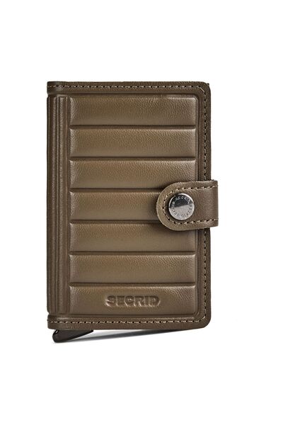 Secrid Portofel mini cu protecție RFID, din piele naturală, 6,5 cm