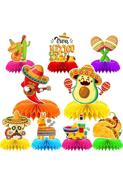 Generic 9PCS Decorations Fiesta Honeycomb, Graduation Party Decorations Class...
