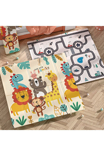 Creative Toys Covor pliabil de joaca cu Sosele si Leu City Lion 200 x 180 cm