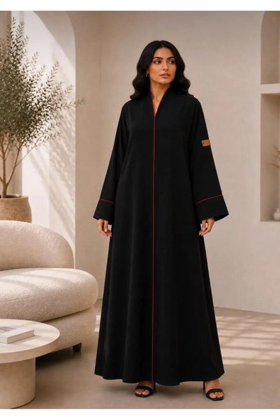 LORINE عباية سوداء نسائية انيقة جدا Abaya Lmaura