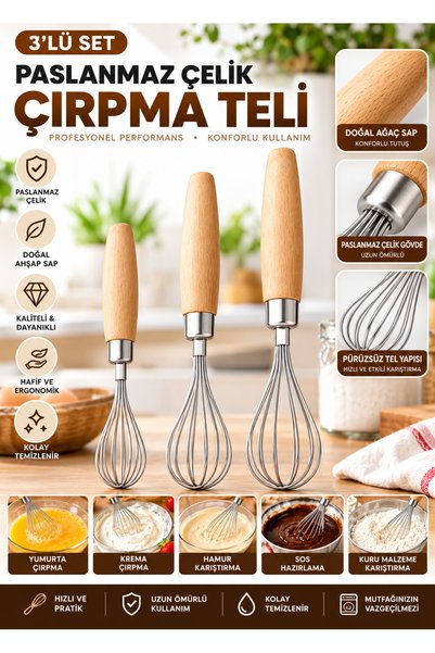 ray plastik 3-Piece Whisk Set