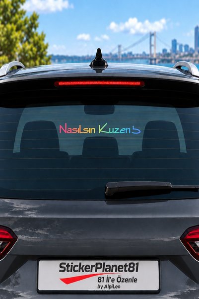 AlpiLeo Nasılsın Kuzen? Araba Arka Cam Yazısı - Moto Oto Sticker Kesim Folyo ...