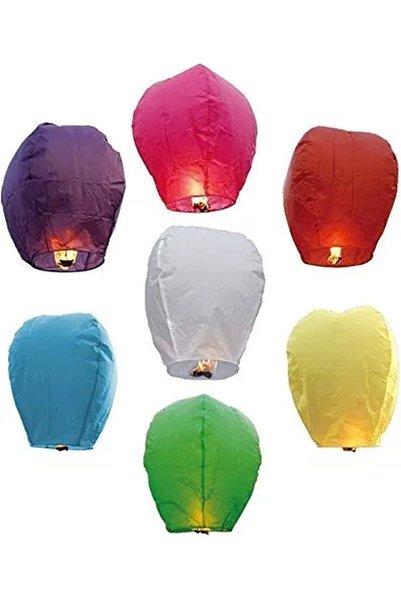 Generic SKY LANTERNS 14 Pack - Assorted Colors